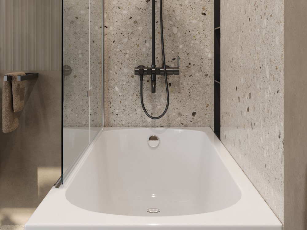 Ванна акриловая Cezares ECO-155-70-41-W37 с металлическим каркасом ECO-155-70-MF-R