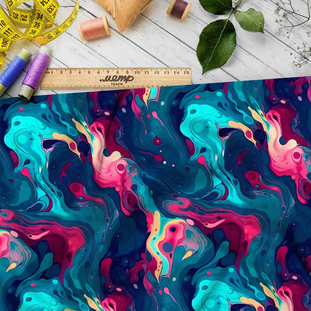 Ткань премиум флис эффектные пятна