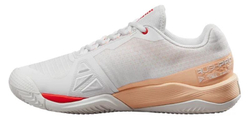 Женские Кроссовки теннисные Wilson Rush Pro 4.0 Clay - white/peach parfait/infrared