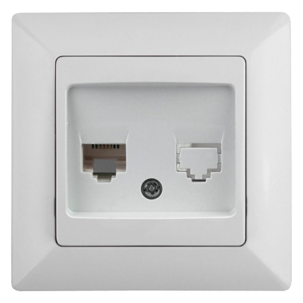 Розетка Intro Solo 4-302-03 телефонная RJ11, СУ, алюминий | Intro Solo