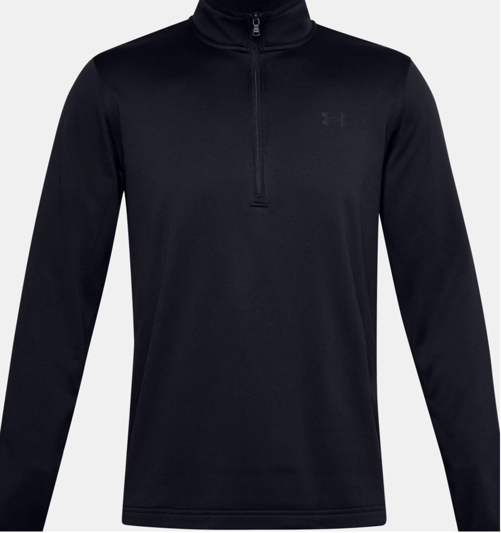 Мужская теннисная кофта Under Armour Men's Armour Fleece 1/2 Zip - черный