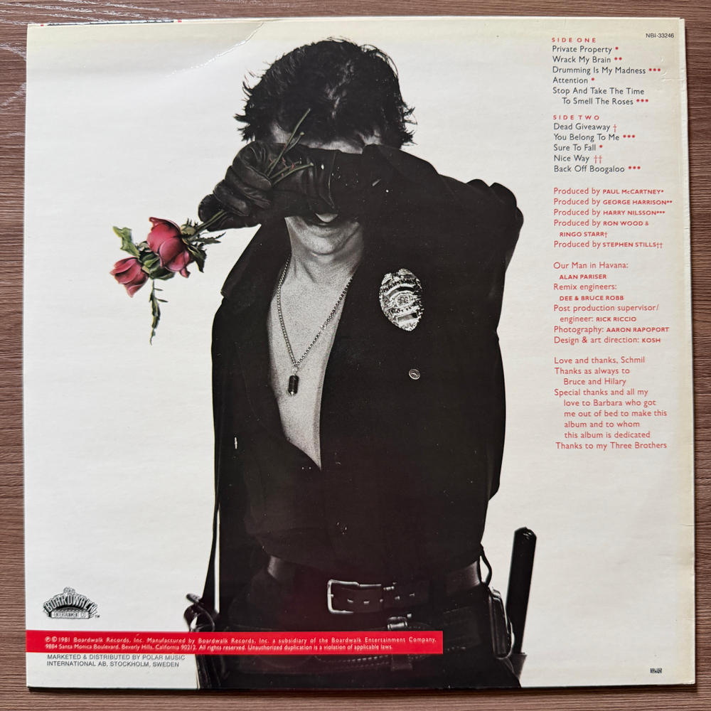 Ringo Starr ‎– Stop And Smell The Roses (Швеция 1981г.)Т