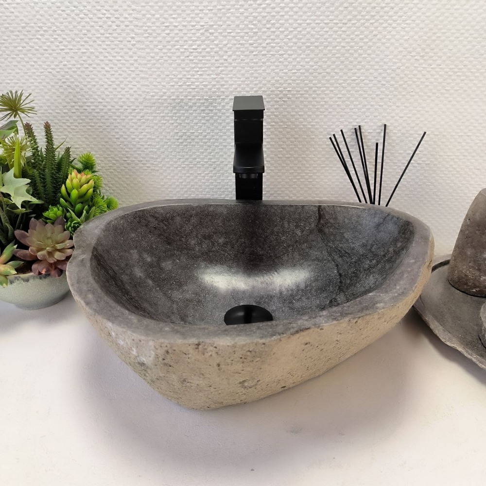 Раковина из речного камня RS-63566 (48*37*15) 0122