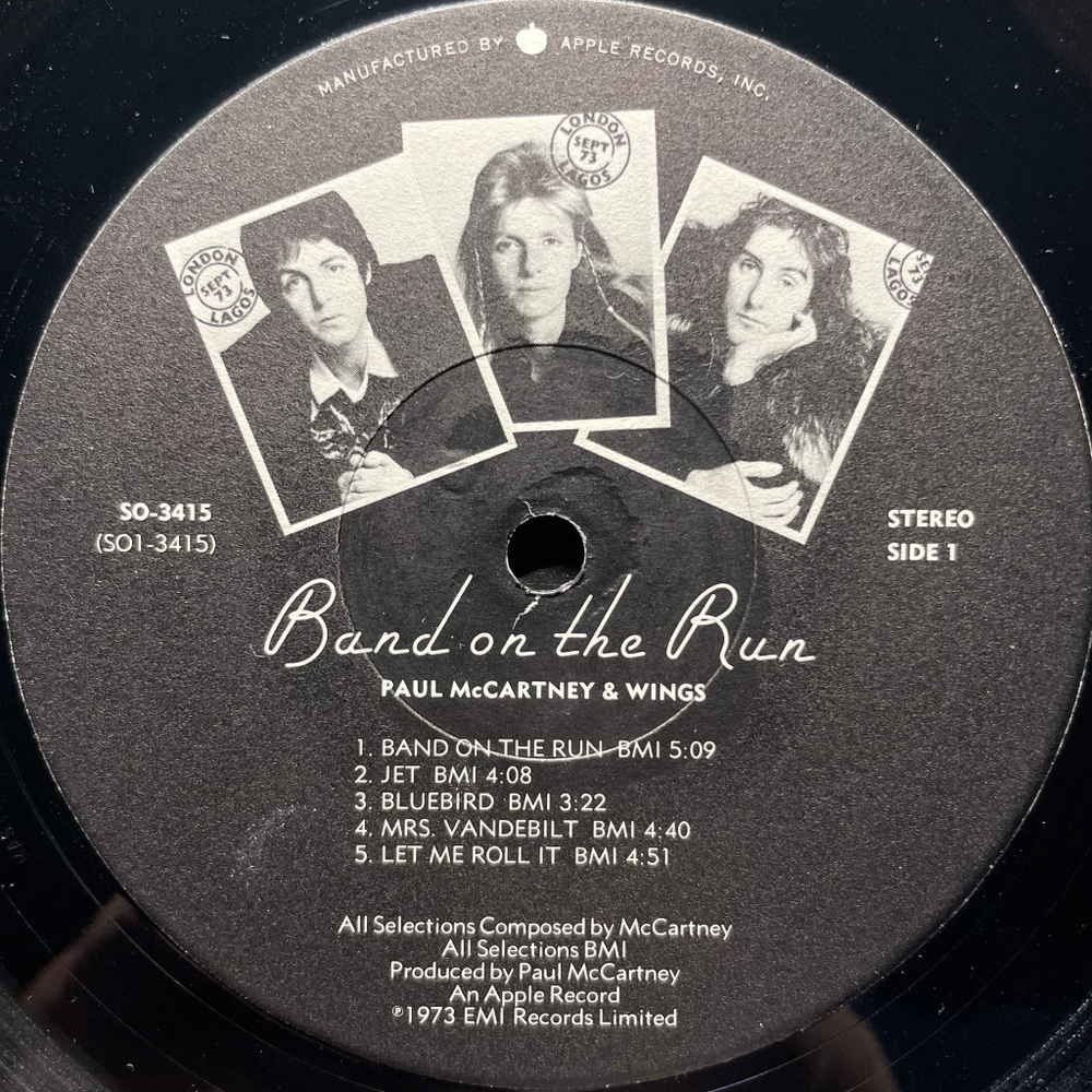 Paul McCartney & Wings ‎– Band On The Run (США 1975г.)