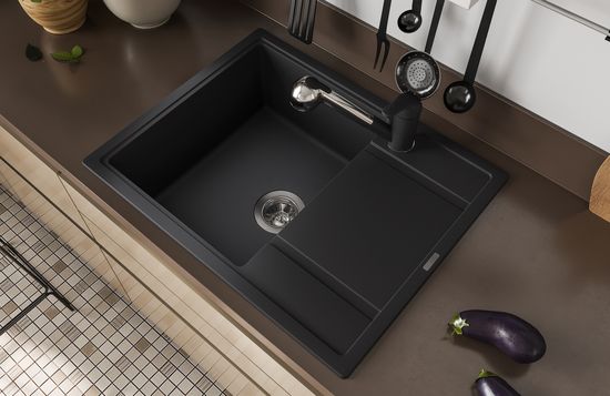 Кухонная мойка FLORENTINA ЛИПСИ 650 антрацит