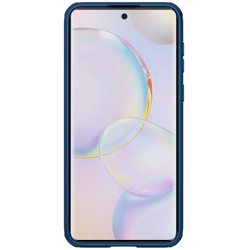 Чехол усиленный синего цвета от Nillkin для Huawei Honor 50 серия CamShield Pro Case с защитной шторкой для камеры
