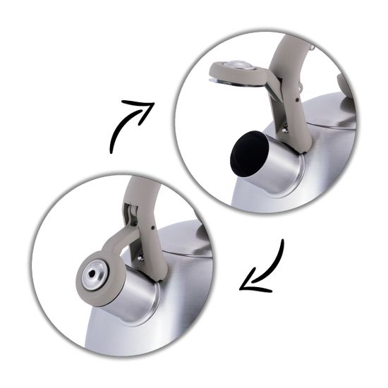 Чайник 2 л. из нержавеющей стали со свистком Kamille KM-0693