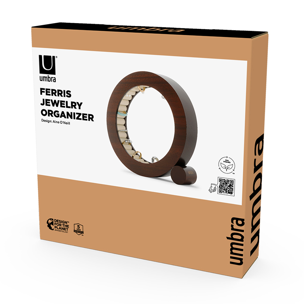 Органайзер для украшений ferris,  D19 см, орех