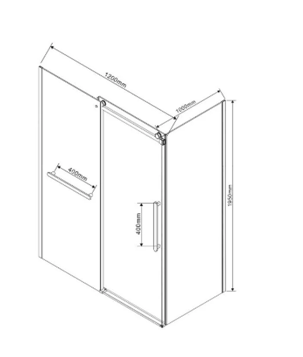 Душевой уголок Como Soft VSR-1CS1012CLGM, 1200*1000, вороненая сталь, стекло прозрачное, , шт