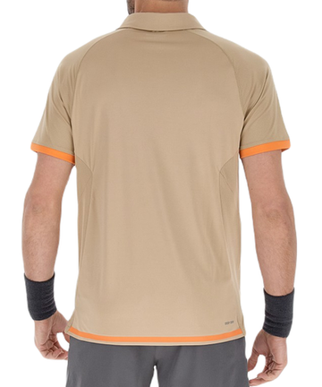 Мужское теннисное поло Lotto Tech II D2 Polo - Коричневый