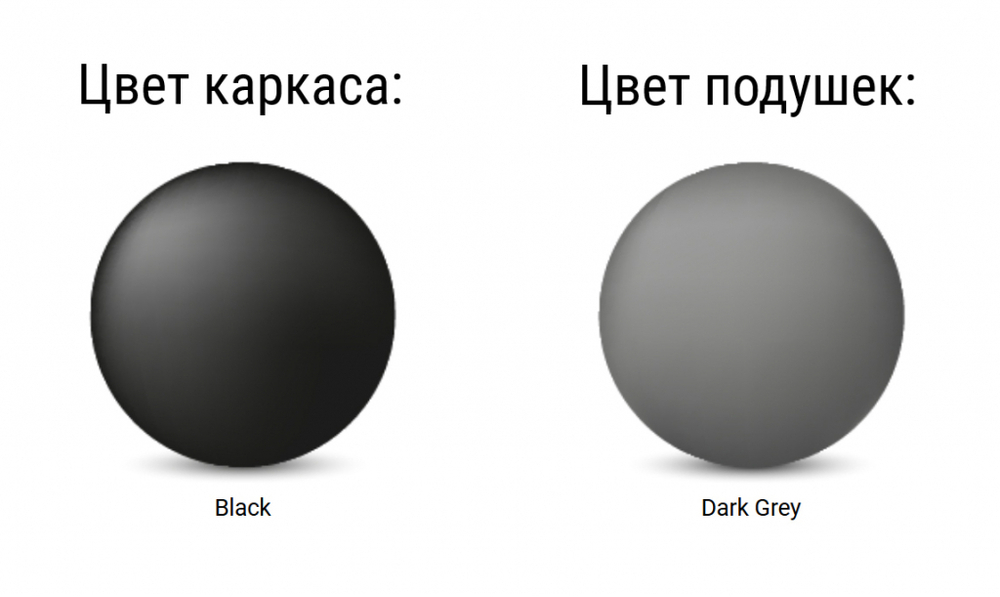 Комплект пластиковой мебели Siesta Contract Portofino Lounge Corner, черный, темно-серый