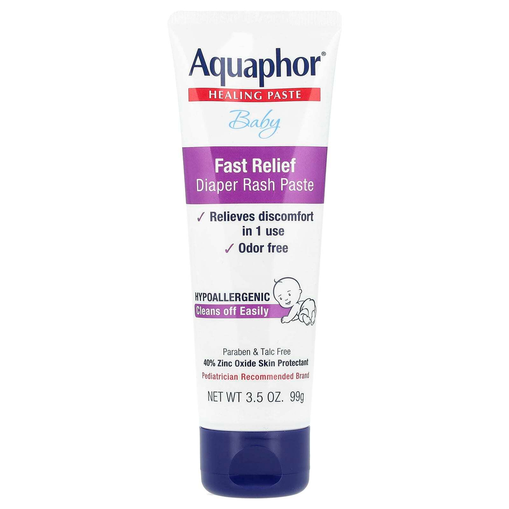 Aquaphor, лечебная мазь для детей, быстрое устранение опрелостей от подгузников, 99 г (3,5 унции)