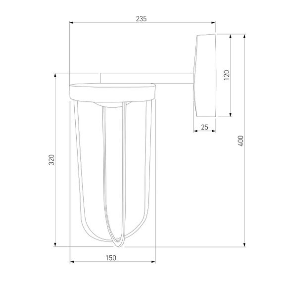 Уличный настенный светодиодный светильник Elektrostandard Ritz 35183/D a068269