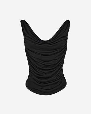 Топ из трикотажа с драпировкой