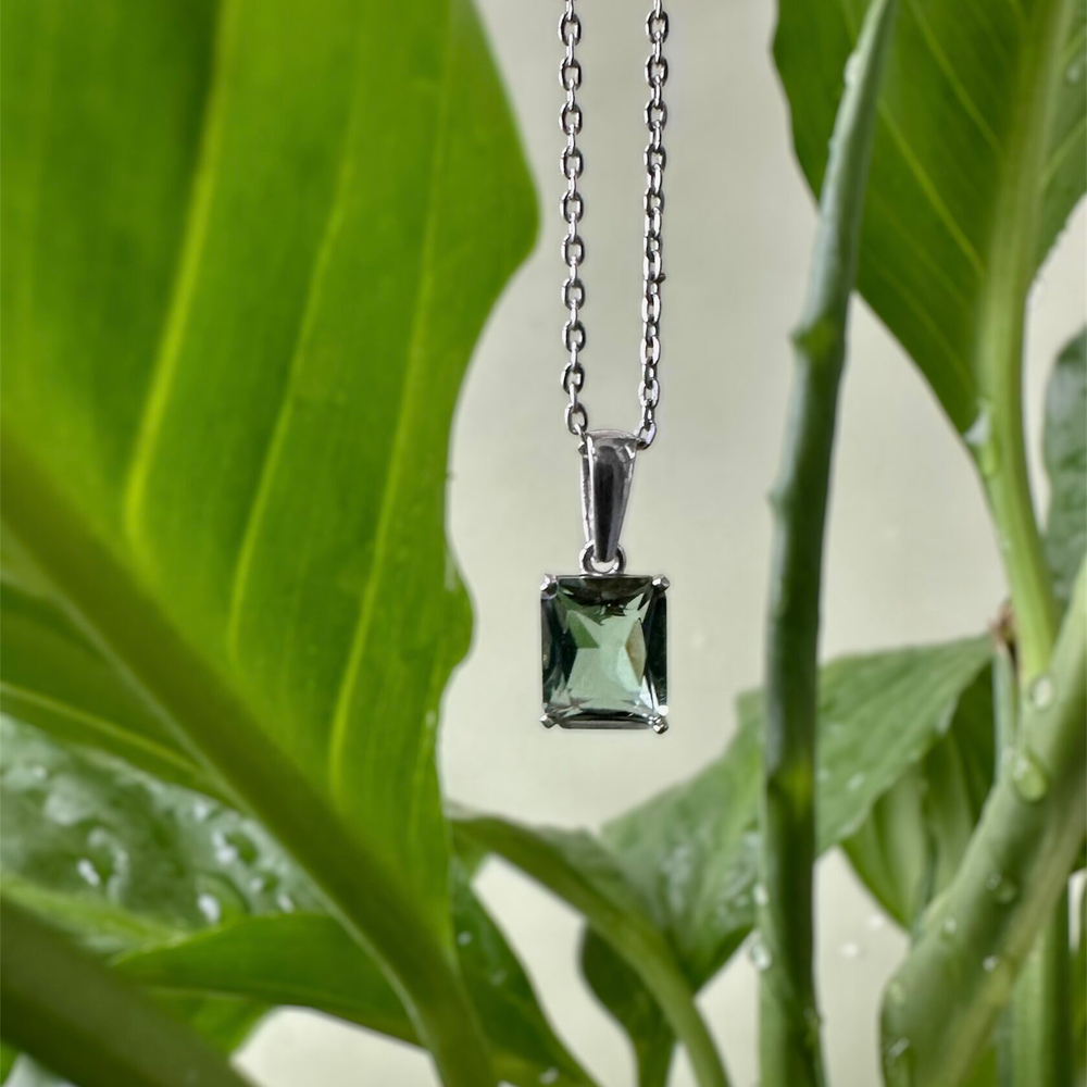 Колье Perfect с зеленым кварцем