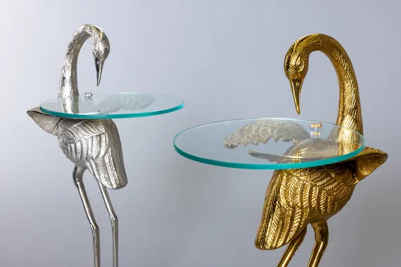 Кофейный столик "Птица" золото