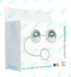 Стеклянные вагинальные шарики Kegels, 3.18 см