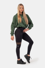 Худи LOOSE FIT CROP HOODIE ICONIC 421 Зеленая