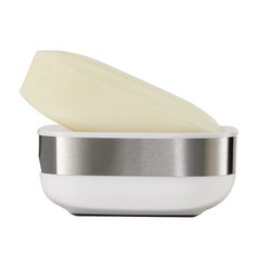 Мыльница Joseph Joseph Slim Steel белая