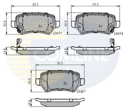 COMLINE - CBP31551-CML - Brake Pad Set, disc brake