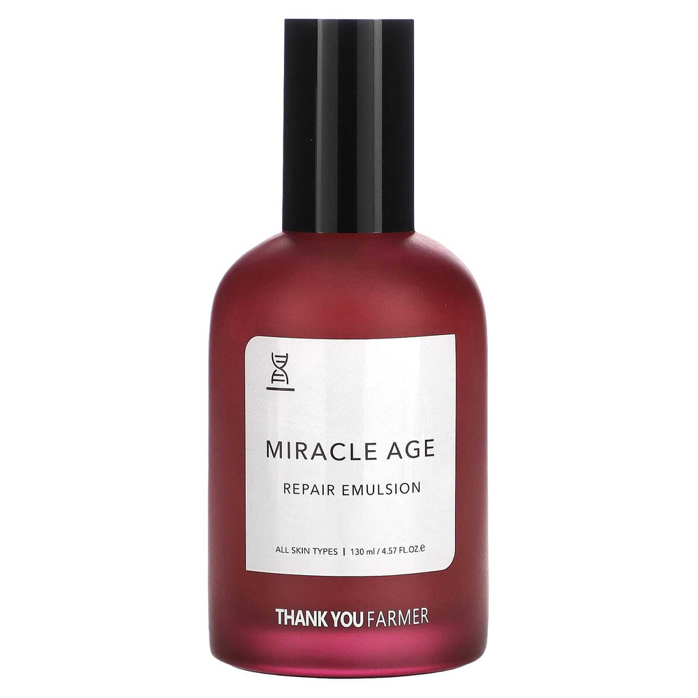Thank You Farmer, Miracle Age, восстанавливающая эмульсия, 130 мл (4,57 жидк. унции)