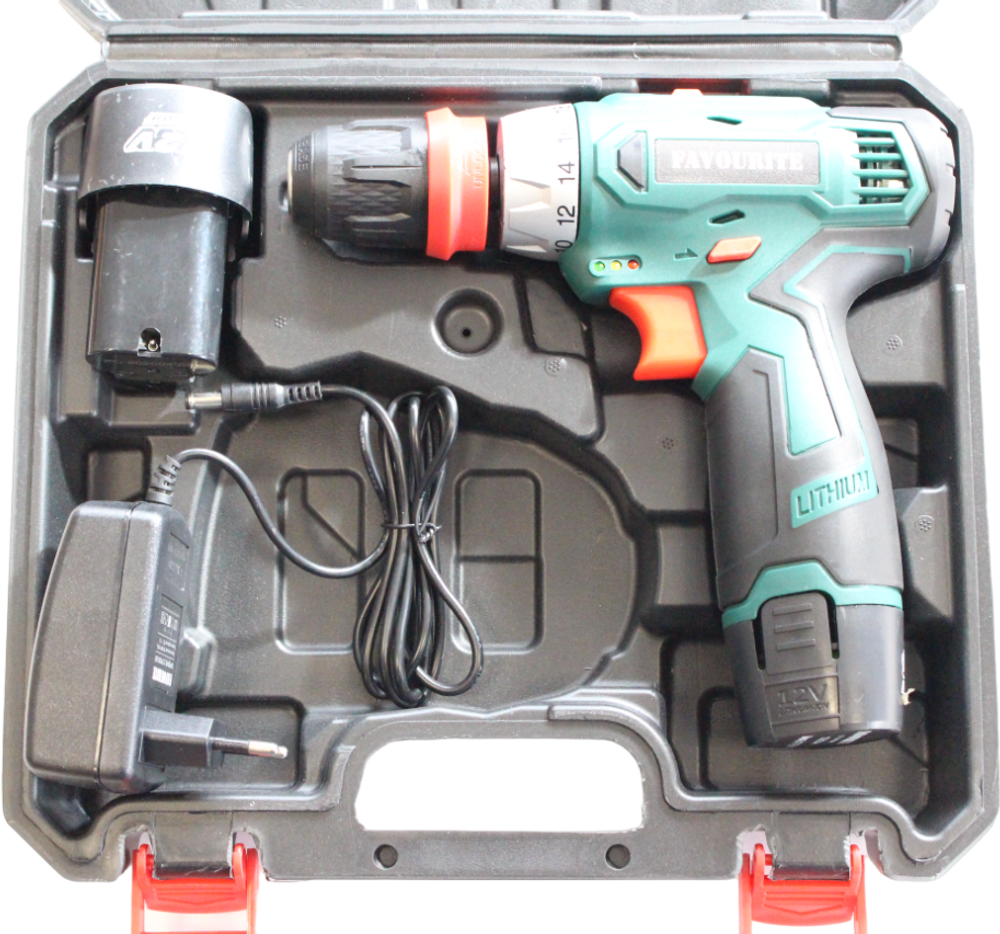 Акк. дрель-шуруповёрт FAVOURITE DC 12MF 12В, 2Ач, 22Нм Li-ion съём.патрон (101121312)