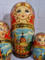 Матрешка "Виды города" 5 мест