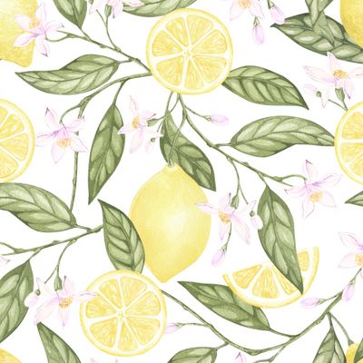 Лимоны акварель (Design by Nastiya Maki)
