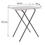 Стол BRABIX "Smart CD-011", 600х380х705 мм, ЛОФТ, складной, металл/ЛДСП дуб, каркас черный, 641878