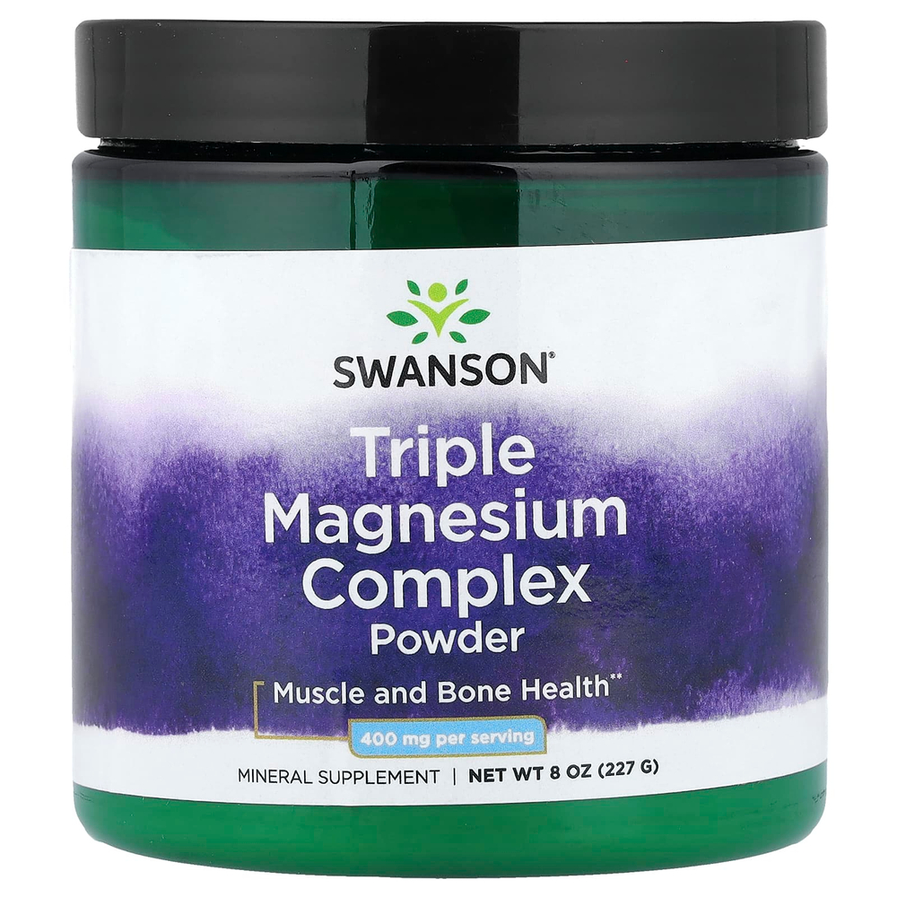 Swanson, Порошок тройного магниевого комплекса, 227 г (8 унций)
