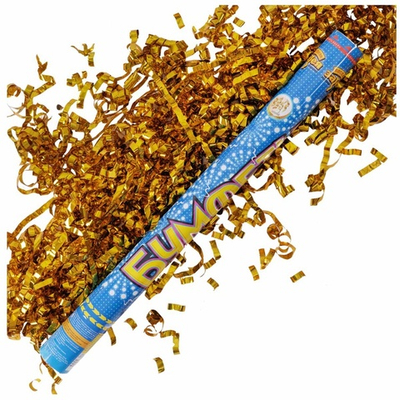 Хлопушка Бумфети 60см серпант фол золото