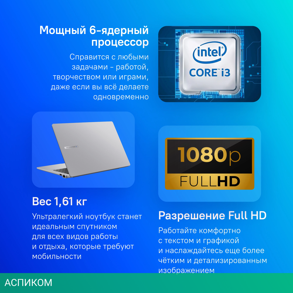 Ноутбук Asus ExpertBook P1 P1503CVA-S70347W