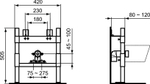 Рама Ideal Standard PROSYS R015967 для монтажа подвесного биде