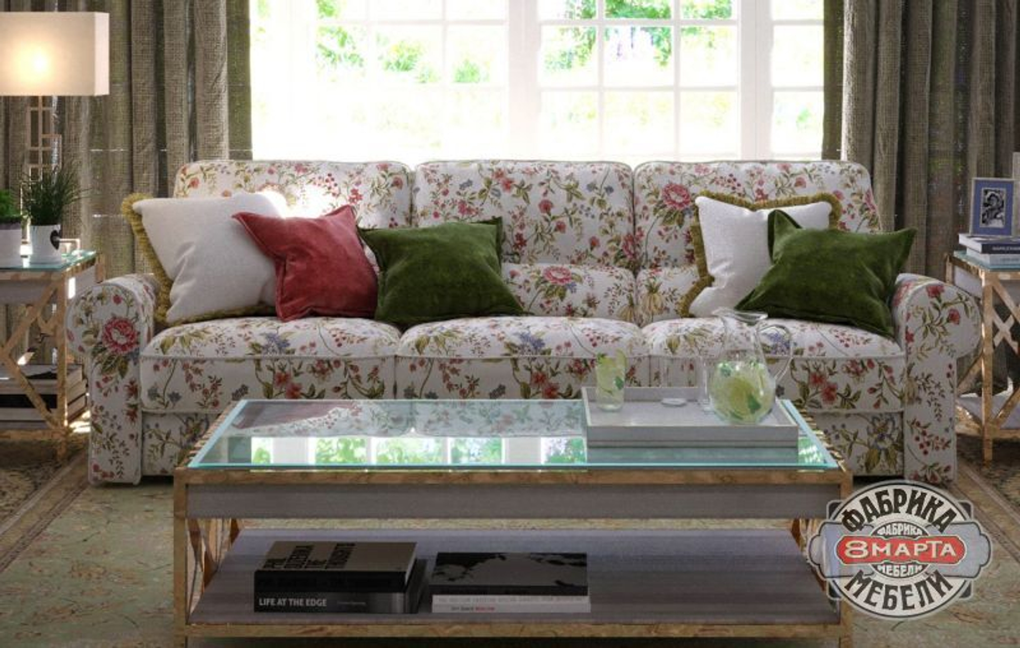 прямой диван Скарлетт-классик