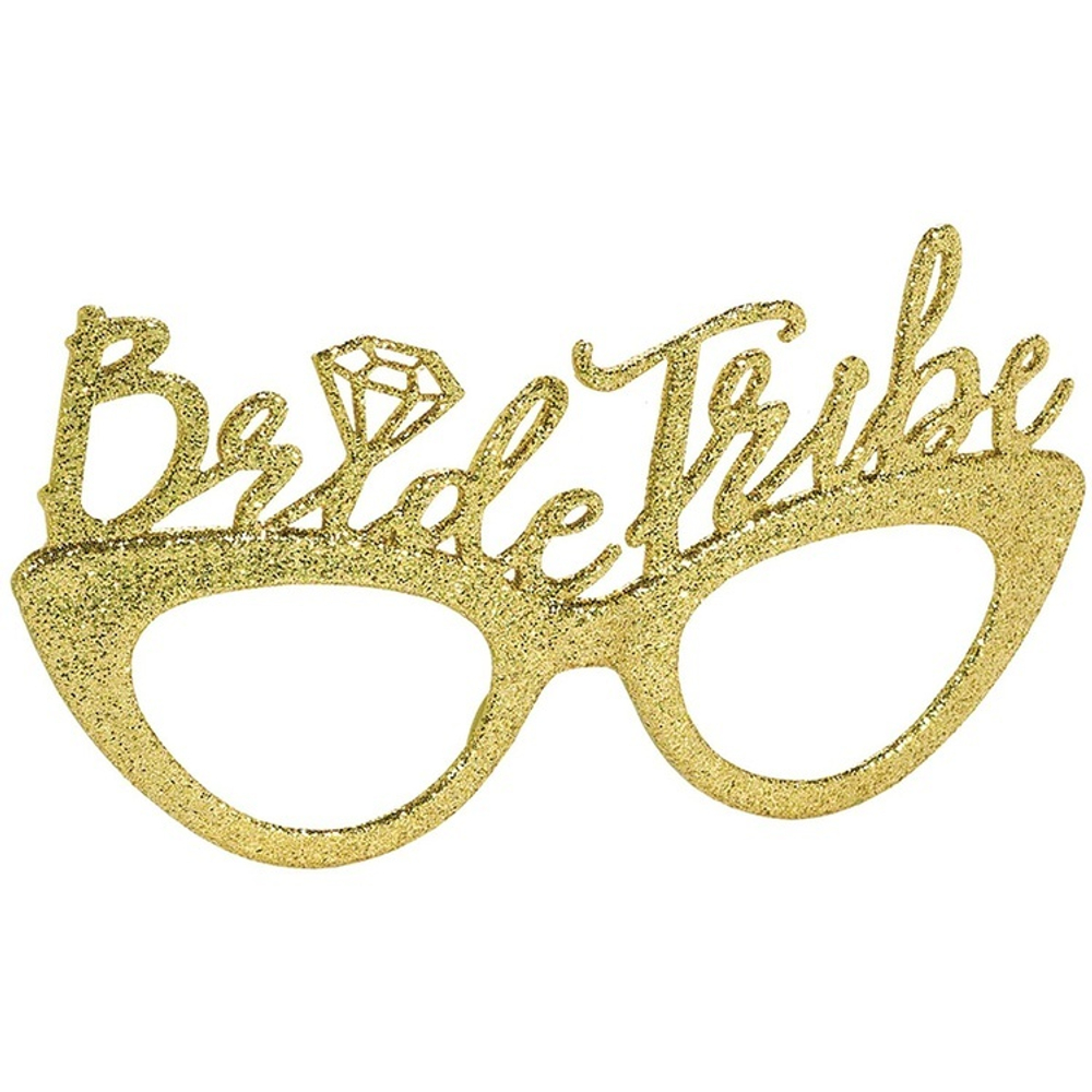 Карнавальные очки для девичника «Bride to be» золото, 6 шт