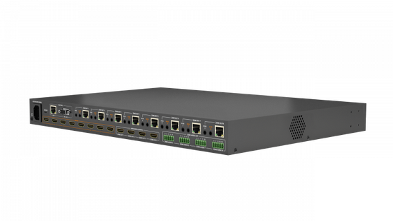 Wyrestorm MX-0808-KIT-V2 - комплект из матричного коммутатора 8х8 HDBaseT (4K60 4:2:0) и 8 приемников (4K до 35м, FullHD до 70м), де-эмбедирование аудио, PoH, ИК, RS-232, LAN