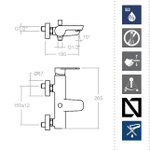 Смеситель для ванны с душевым комплектом ALEXIA 3605T1