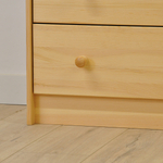 Комод деревянный Раст 4 ящика для хранения вещей и игрушек с органайзерами, из массива сосны в лаке