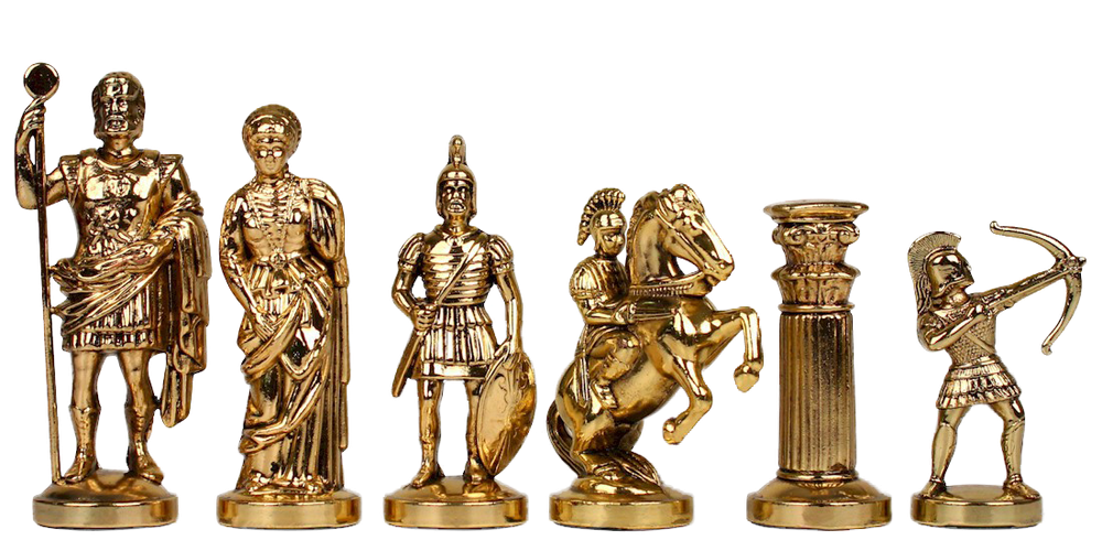 Manopoulos Шахматы с фигурами из бронзы Античные войны