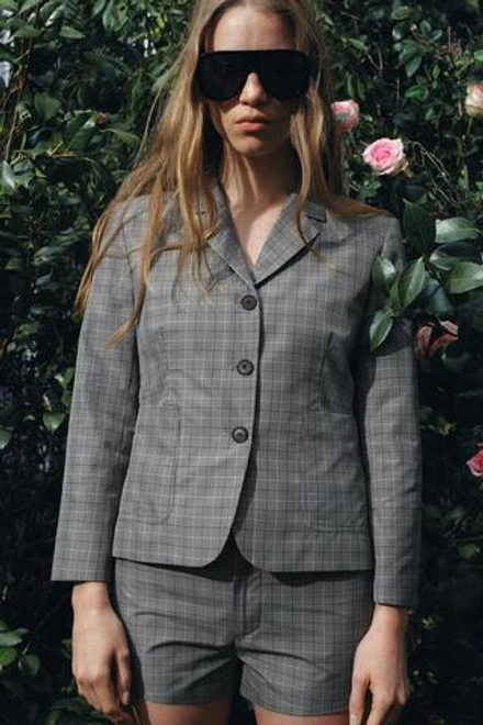 ZARA ШОРТЫ В КЛЕТКУ — ZW COLLECTION, ЧЕРНЫЙ/ЭКРЮ