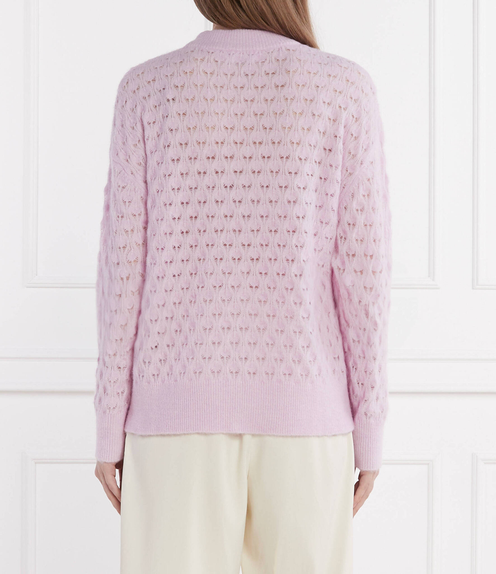 Хлопковый свитер saanour Sams\u00f8e Sams\u00f8e - лавандовый(F24100071)