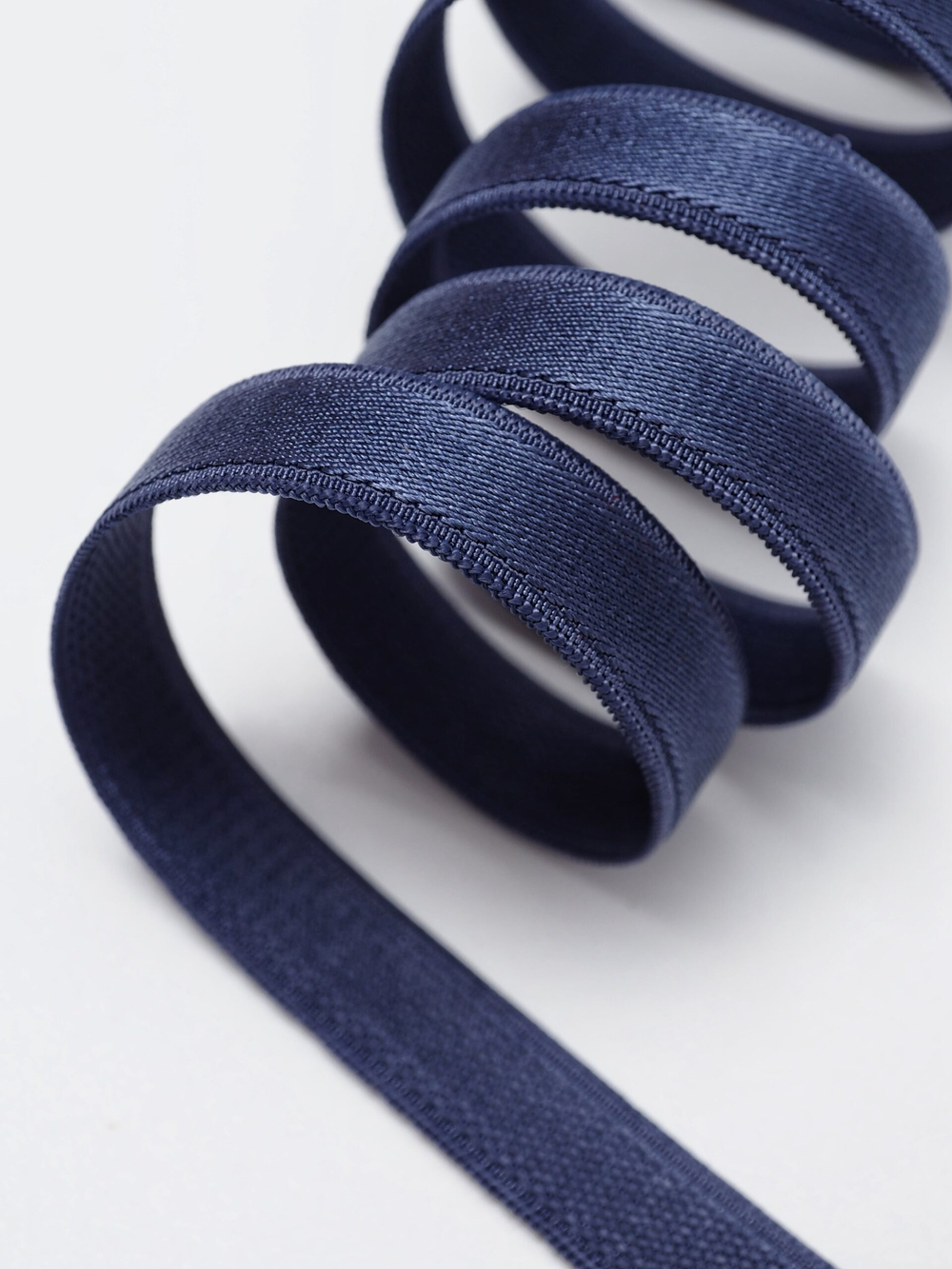 Резинка бретелечная индиго глянцевая ширина 10 мм