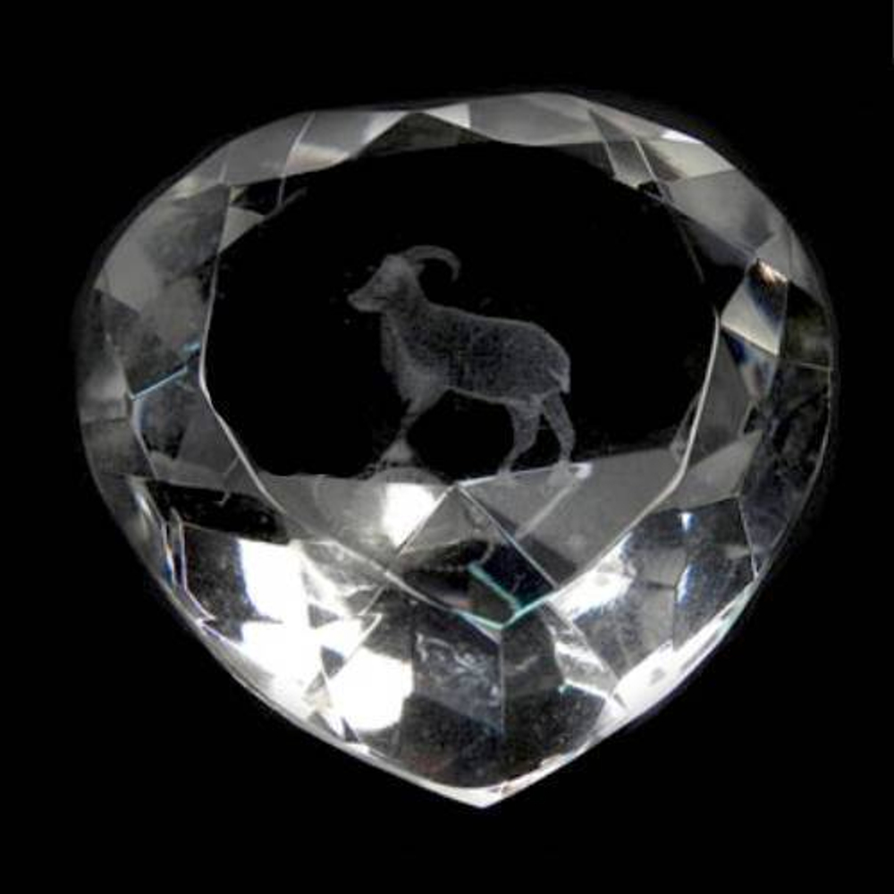 Сувенир "Сердце Зодиак" хрусталь