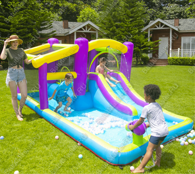 Детский батут для дачи "Водная пушка" 4*2,85*1,8 м