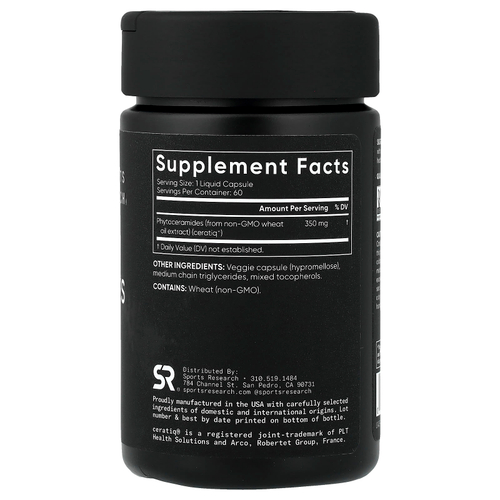 Sports Research, Phyto-Ceramides, 350 мг, 60 растительных капсул с жидкостью