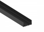 Накладной алюминиевый профиль,  70х35х2000. Цвет: Черный матовый,  RAL9005, Серия:DN8ALE
