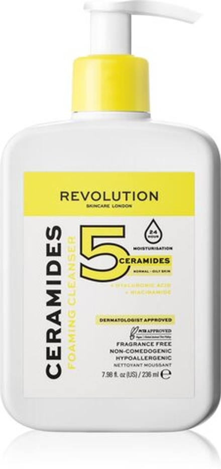 Revolution Skincare Ceramides - нежный пенящийся очищающий крем для жирной и проблемной кожи /   236  ml  / GTIN 5057566421348