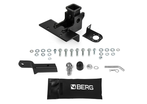 Фаркоп с элект. Smart, под квадрат для Toyota Land Cruiser Prado 120 2002-2009/Land Cruiser Prado 150 2009-2020 2020-н.в., шар E, 2200/120 кг, F.5714.003, Berg (паспорт, сертификат)