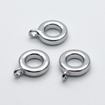 Бейл, цвет серебро (родий), размер 12*9 мм, внутренний диаметр 5 мм, цена за 1 шт