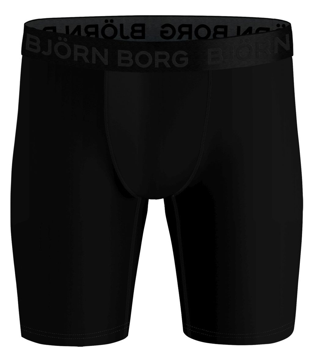Мужские спортивные боксеры Björn Borg Performance Boxer Long Leg 2P - black/print